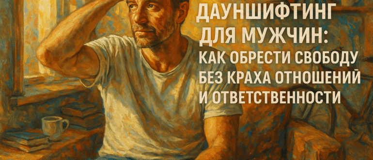 Дауншифтинг для мужчин: как обрести свободу без краха отношений и ответственности