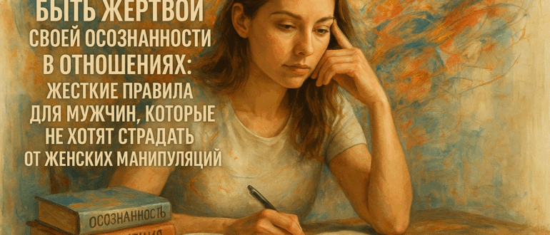 Как перестать быть жертвой своей осознанности в отношениях: жесткие правила для мужчин, которые не хотят страдать от женских манипуляций