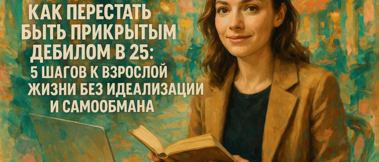 Как перестать быть прикрытым дебилом в 25: 5 шагов к взрослой жизни без идеализации и самообмана