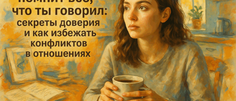 Почему она помнит все, что ты говорил: секреты доверия и как избежать конфликтов в отношениях