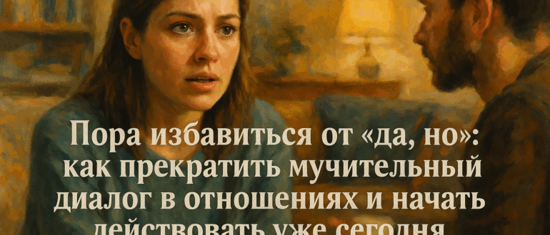 Пора избавиться от «да, но»: как прекратить мучительный диалог в отношениях и начать действовать уже сегодня