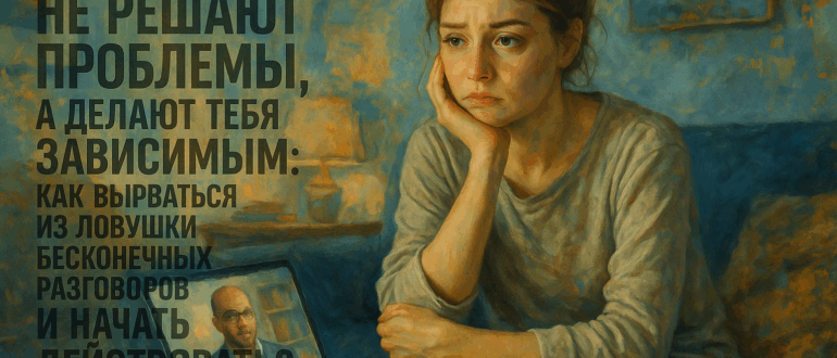 Психологи не решают проблемы, а делают тебя зависимым: как вырваться из ловушки бесконечных разговоров и начать действовать?