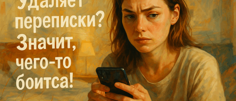 Удаляет переписки? Значит, чего-то боится!