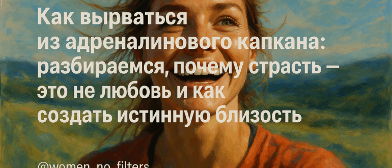 Как вырваться из адреналинового капкана: разбираемся, почему страсть — это не любовь и как создать истинную близость